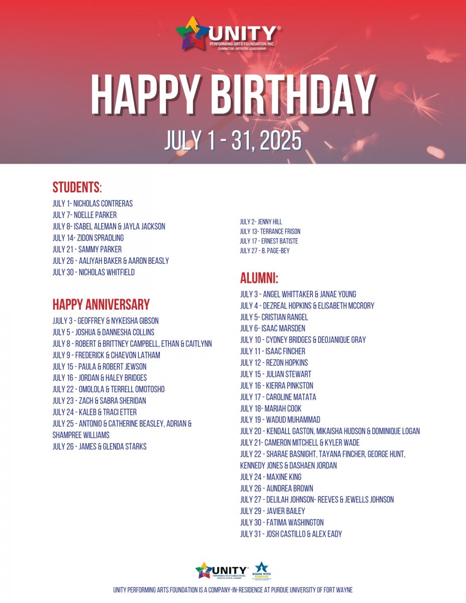 UNITY Monthly Calendar Birthdays JULY V2
